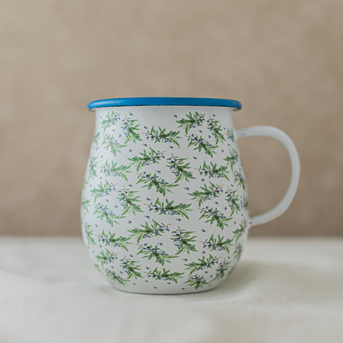 TAZÓN BOMBÉ FLORES Y OLIVO