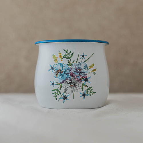 CUENCO BOMBÉ GRANDE FLORES Y OLIVO