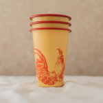 VASO CÓNICO MEDIANO ROJO GALLO