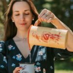 JARRA CILÍNDRICA BORDE ROJO HORNERO - Imagen 2