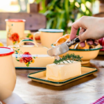 MANTEQUERA BORDE VERDE ROSAS - Imagen 3