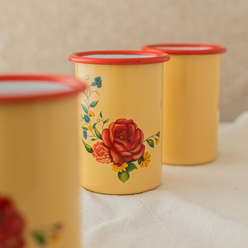 VASO CILÍNDRICO ROSAS