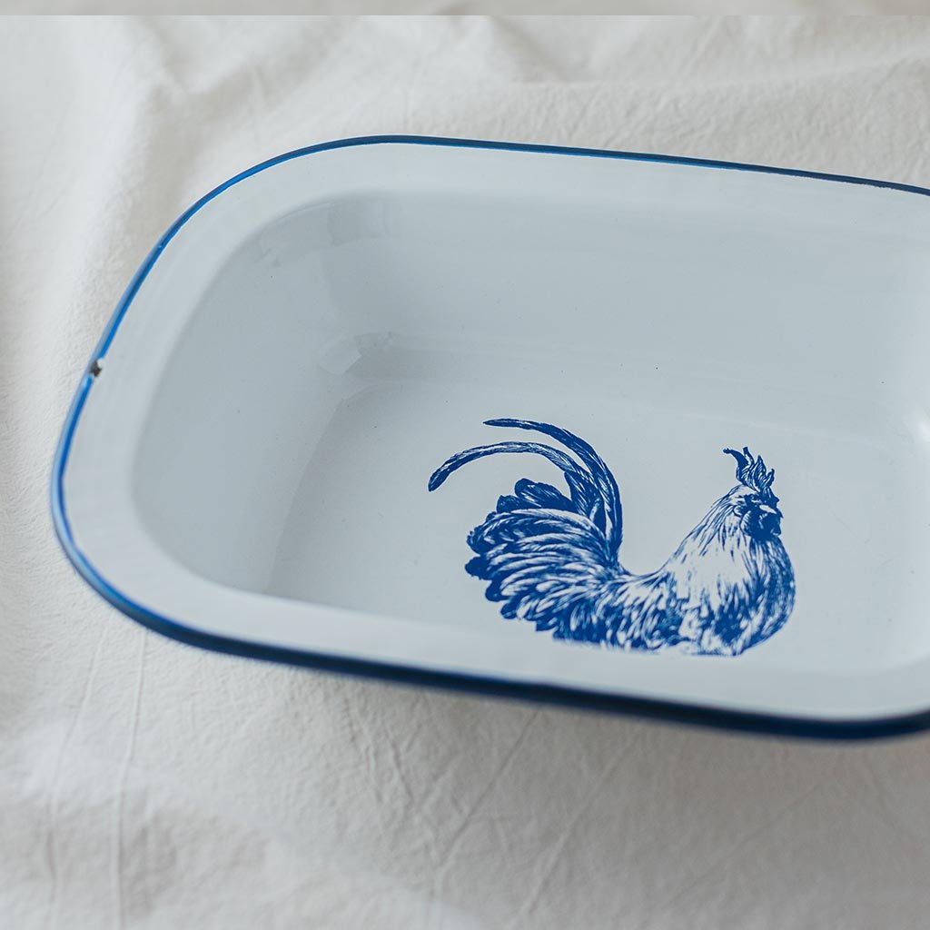 gallo azul fuente rectangular 2 FUENTE RECTANGULAR GRANDE AZUL GALLO - Imagen 1