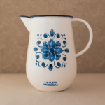 JARRA BOCA REDONDA XL FLORES AZULES