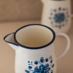 JARRA BOCA REDONDA XL FLORES AZULES - Imagen 4