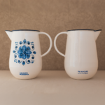 JARRA BOCA REDONDA XL FLORES AZULES - Imagen 3