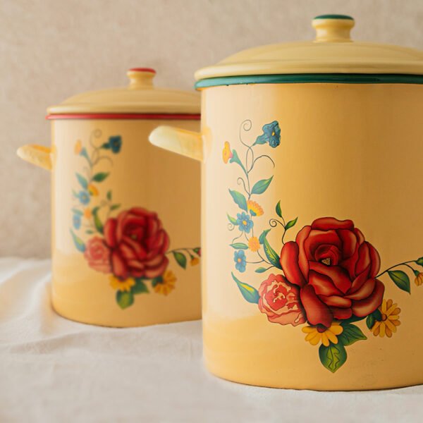 COMBO > 2 OLLAS BORDE VERDE + 2 OLLAS BORDE ROJO ROSA