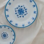 SETX3 PLATOS FLORES AZULES - Imagen 2