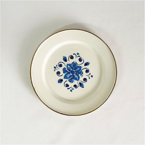 PLATO CHICO FLORES AZULES