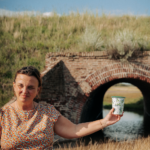 VASO CÓNICO GRANDE FLORES Y OLIVOS - Imagen 2